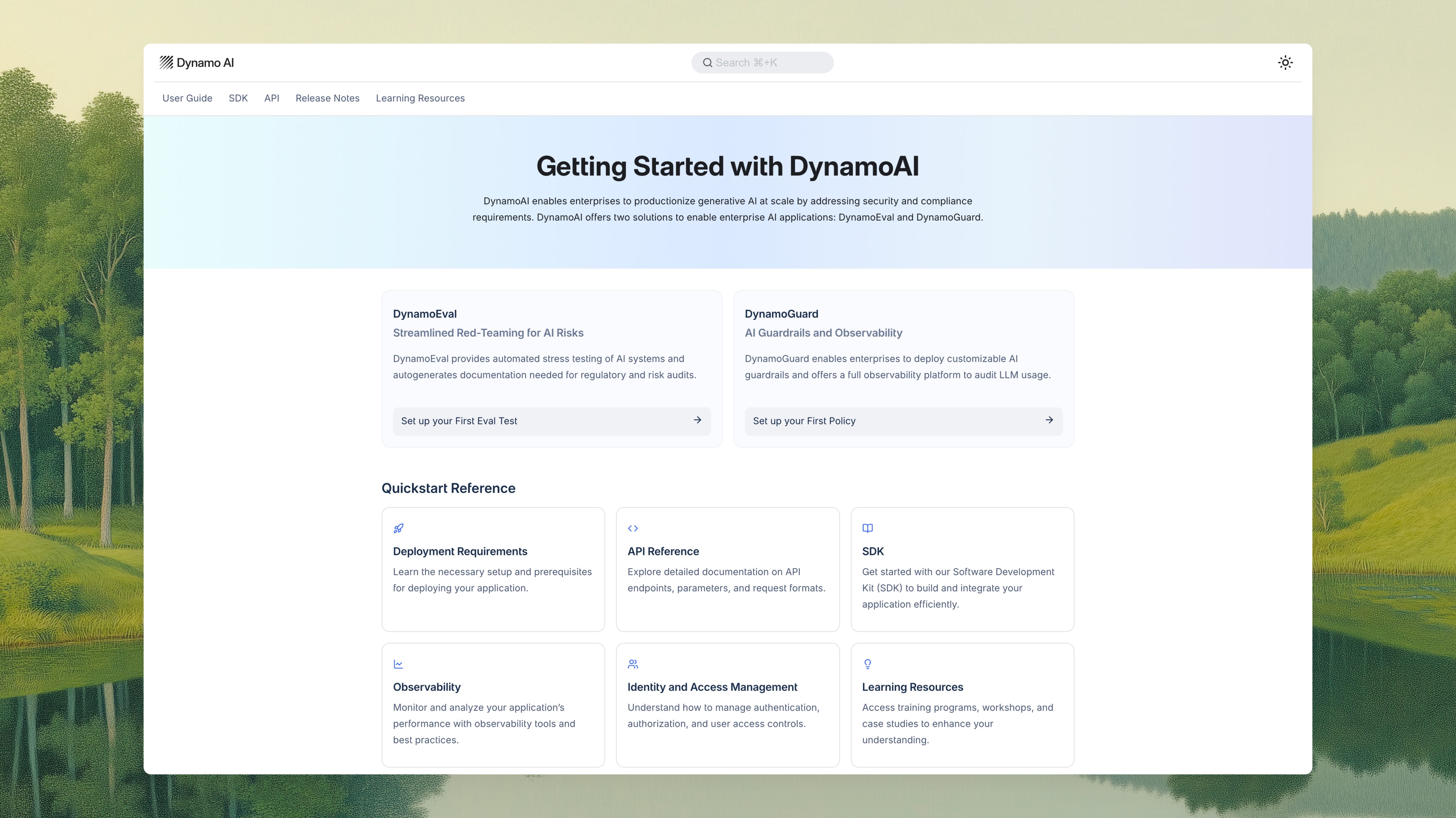 DynamoAI Developer Documentation Platform Interface